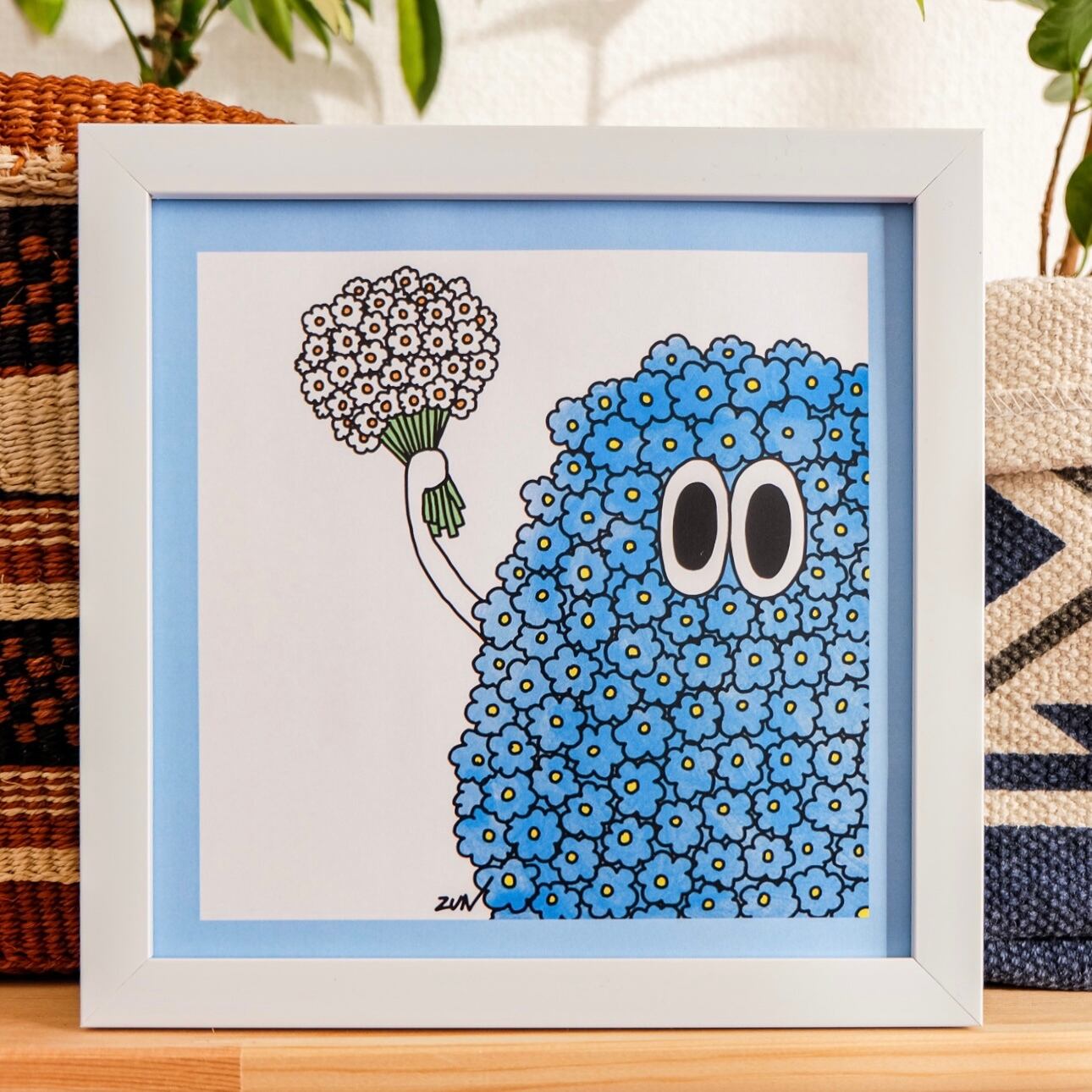 花モンスター 青】額付き | zun.shop