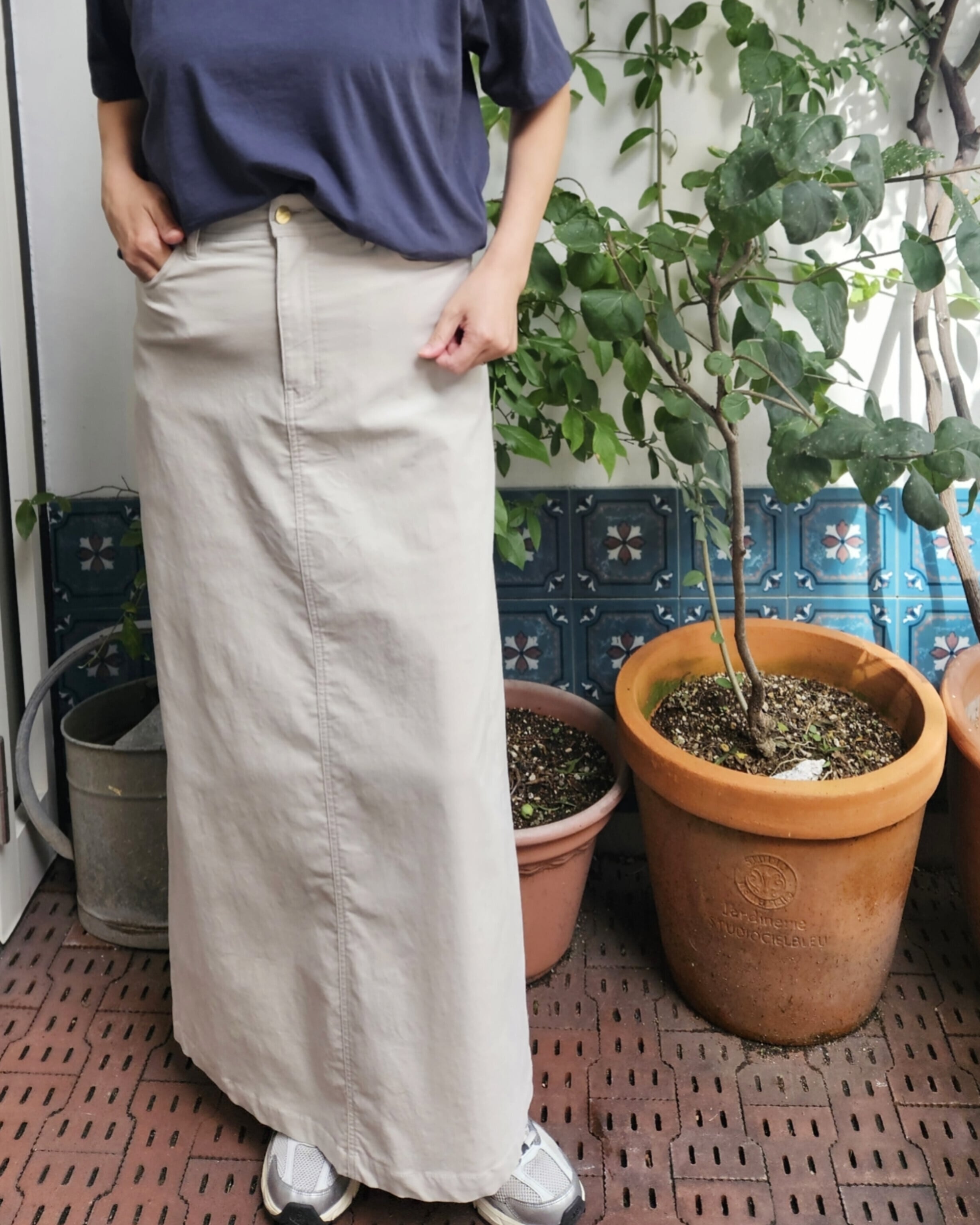 【PICCADILLY】MAXI SKIRT / NACRE / PC263