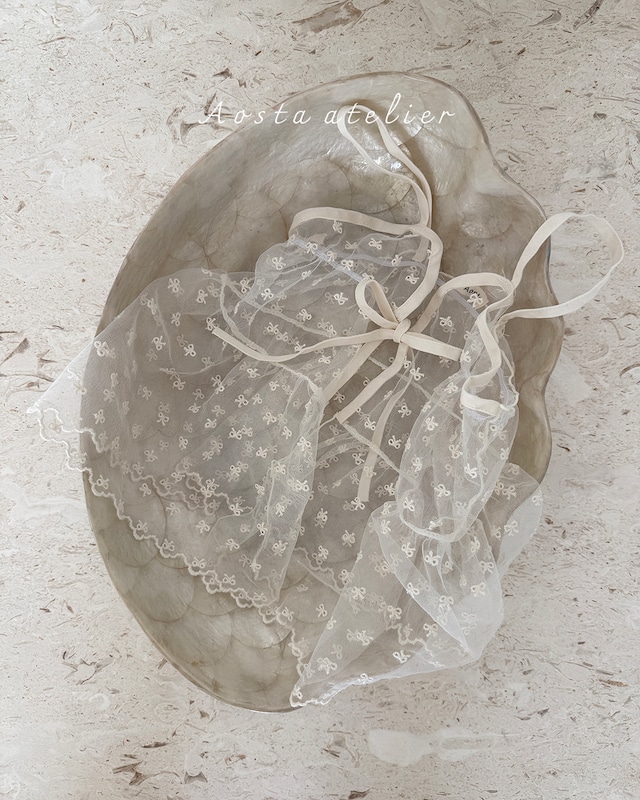 lace ribbon open dress【aosta】※10月上旬〜中旬発送予定