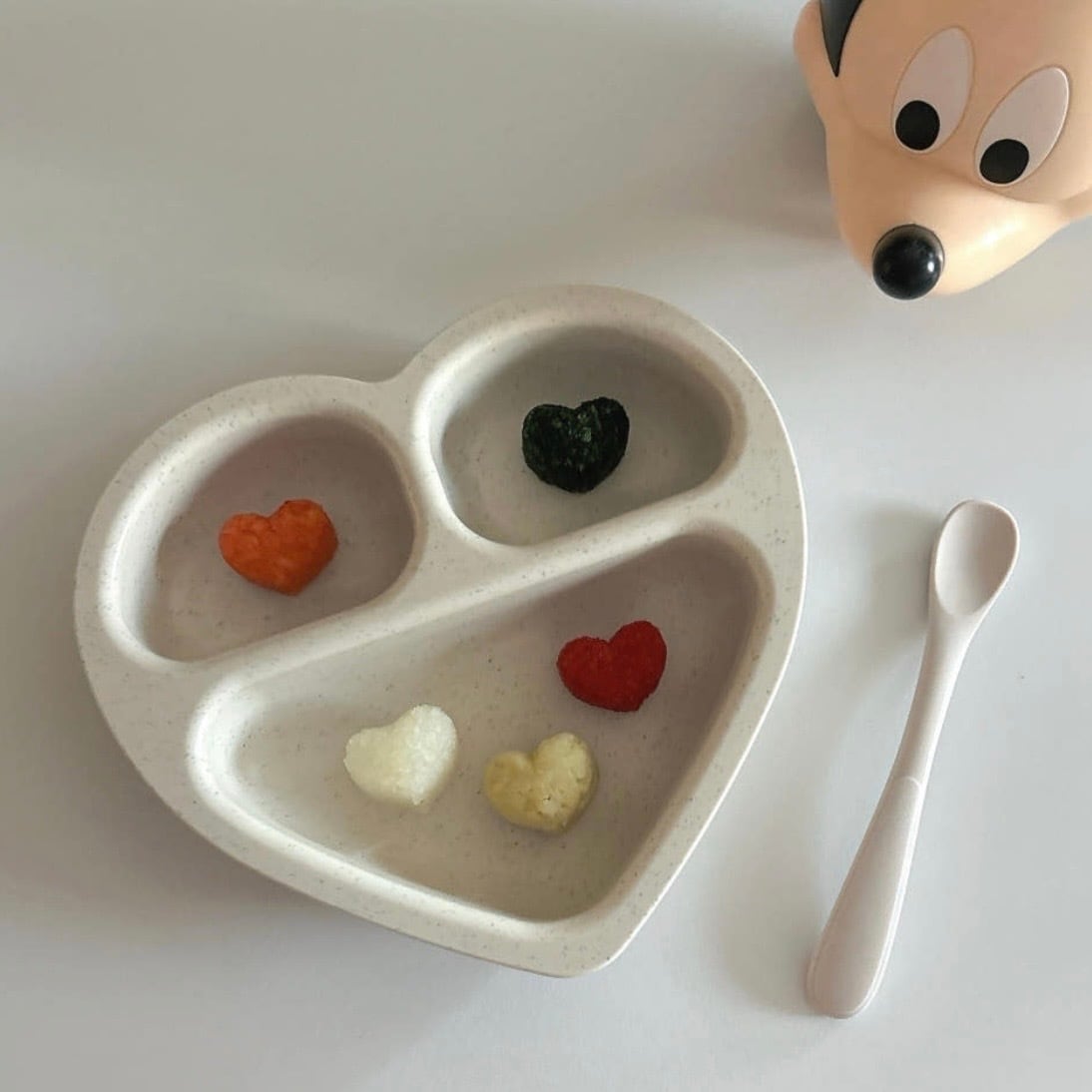 ハート型お食事プレート(6color) | イブル&Baby Fabric LilyBlanc