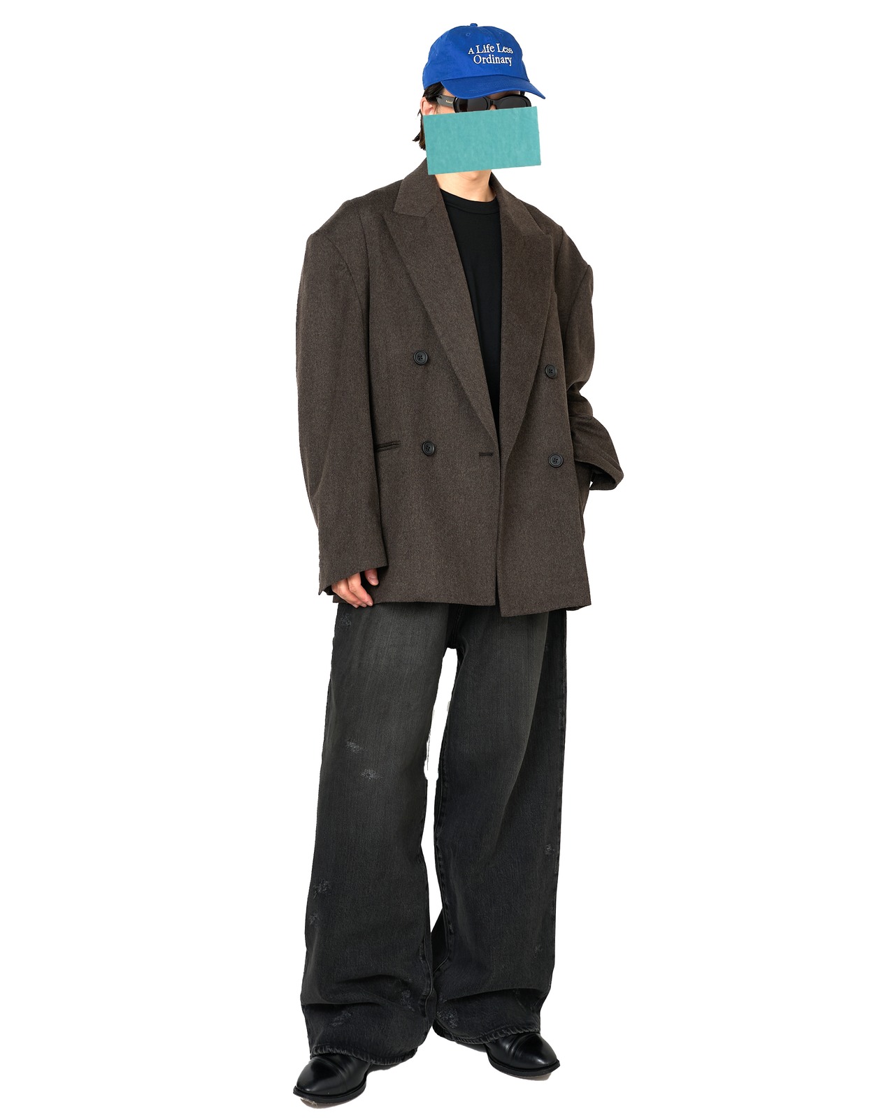 ssstein "BAGGY DENIM JEANS 〔BLACK〕"