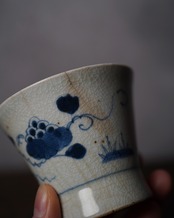 広東型猪口　古伊万里　山葡萄　A　/　江戸後期