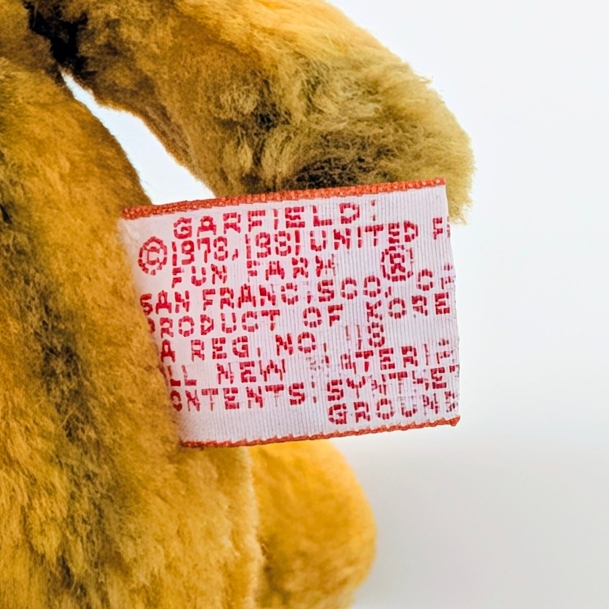 ☆ VINTAGE 1980年代初期 ☆【 Garfield ( ガーフィールド ) 】ビーンぬいぐるみ / プラッシュ / plush / 1980年代年製 〚アメリカン雑貨 アメトイ〛