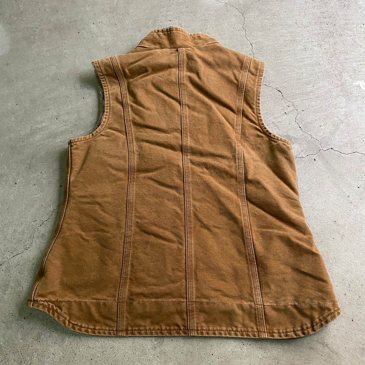 Carhartt カーハート ダック地 ベスト ハイネック レディースM 古着 