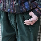 dark green corduroy wide pants