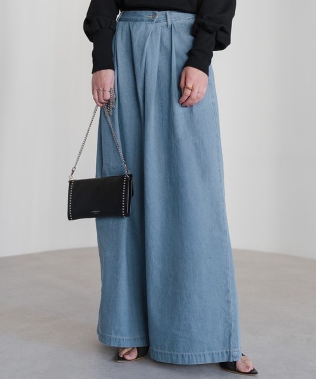 ワイドシルエットデニムパンツ