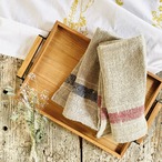 手紡ぎリネンのクロス　2カラー