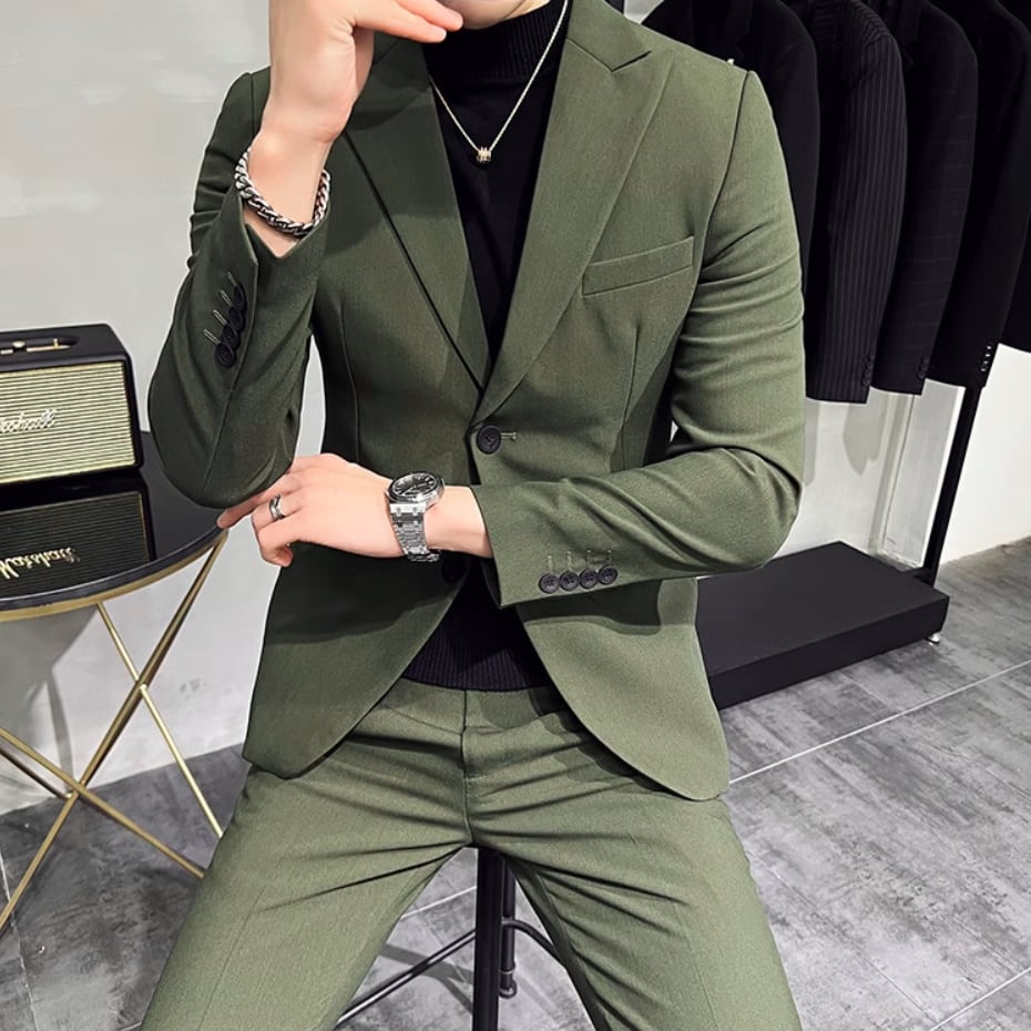シングルブレスト カラージャケット&パンツ セットアップ 5 シングルブレスト カラージャケット&パンツ セットアップ 5