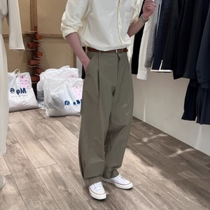 立体デザインプリーツ薄軽ルーズパンツ　0750