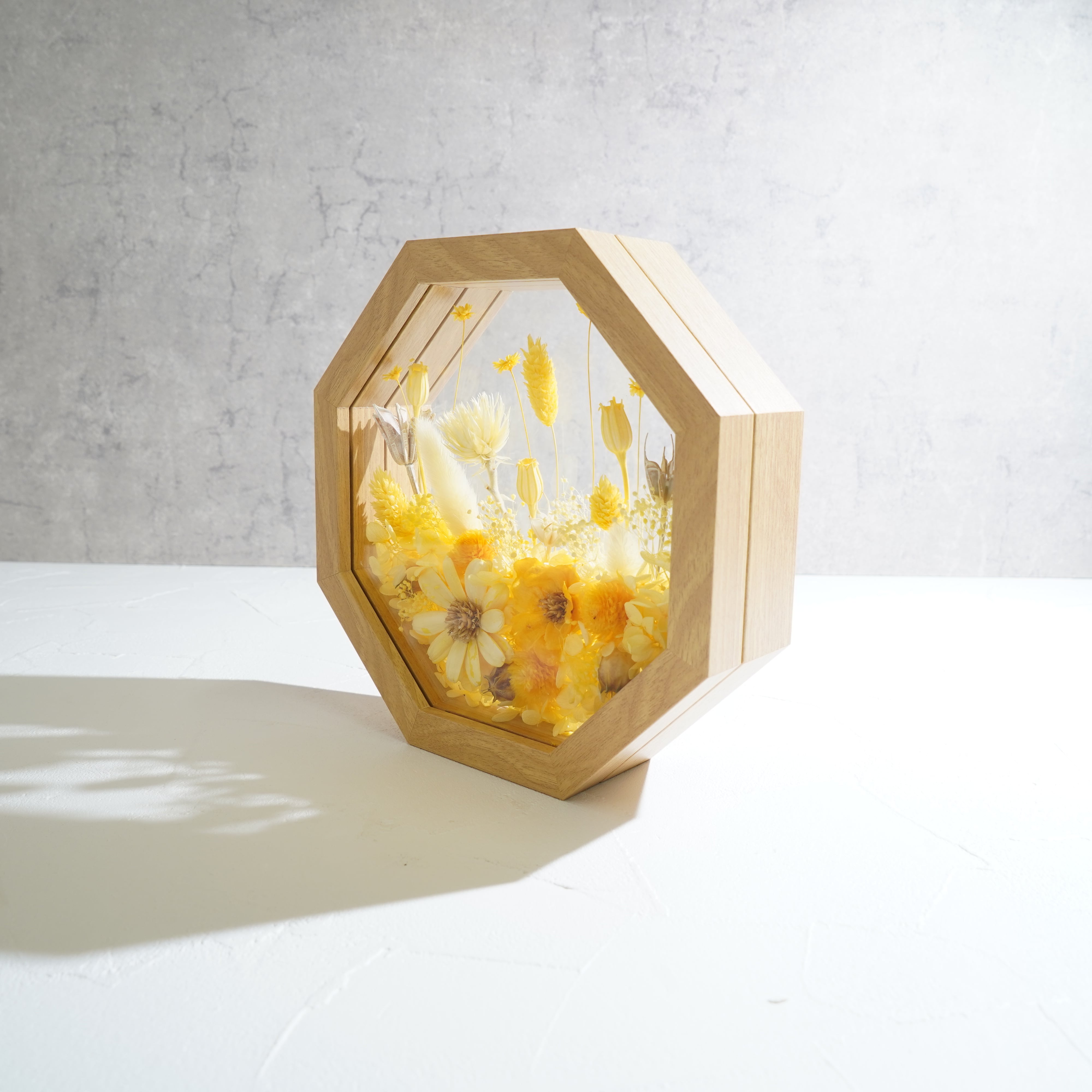 【イエロー】フレームフラワー 八角形 ガーデンタイプ FO-47≪限定1点≫