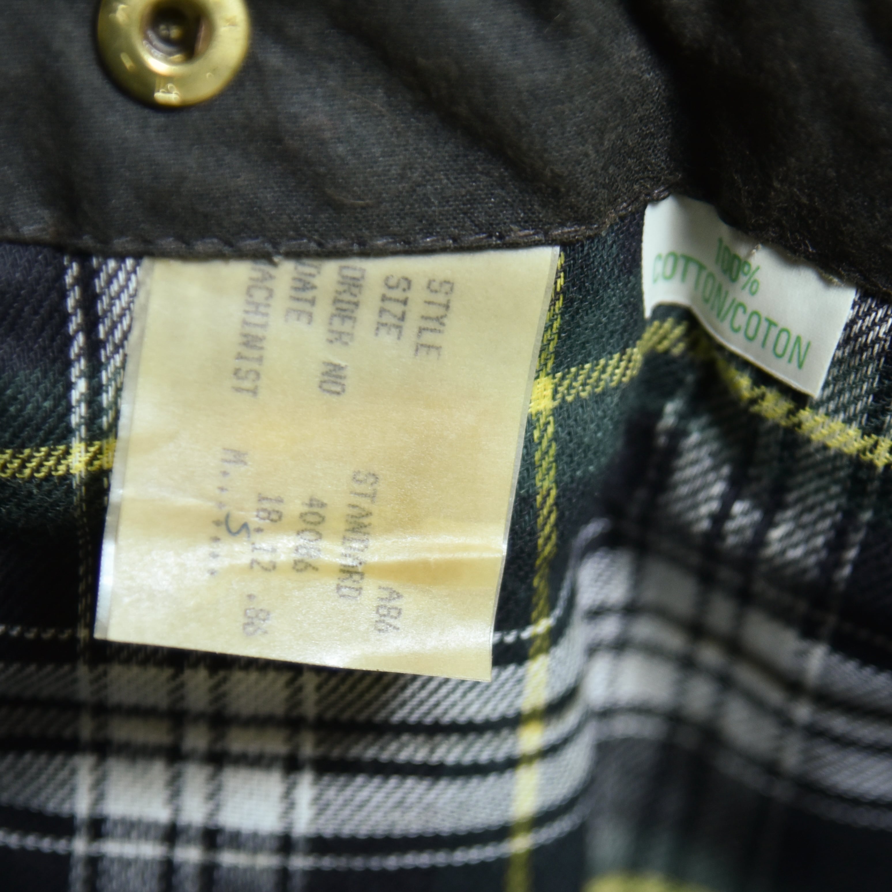DEAD STOCK】80s Barbour SOLWAY ZIPPER Full Set バブアー ソルウェイ