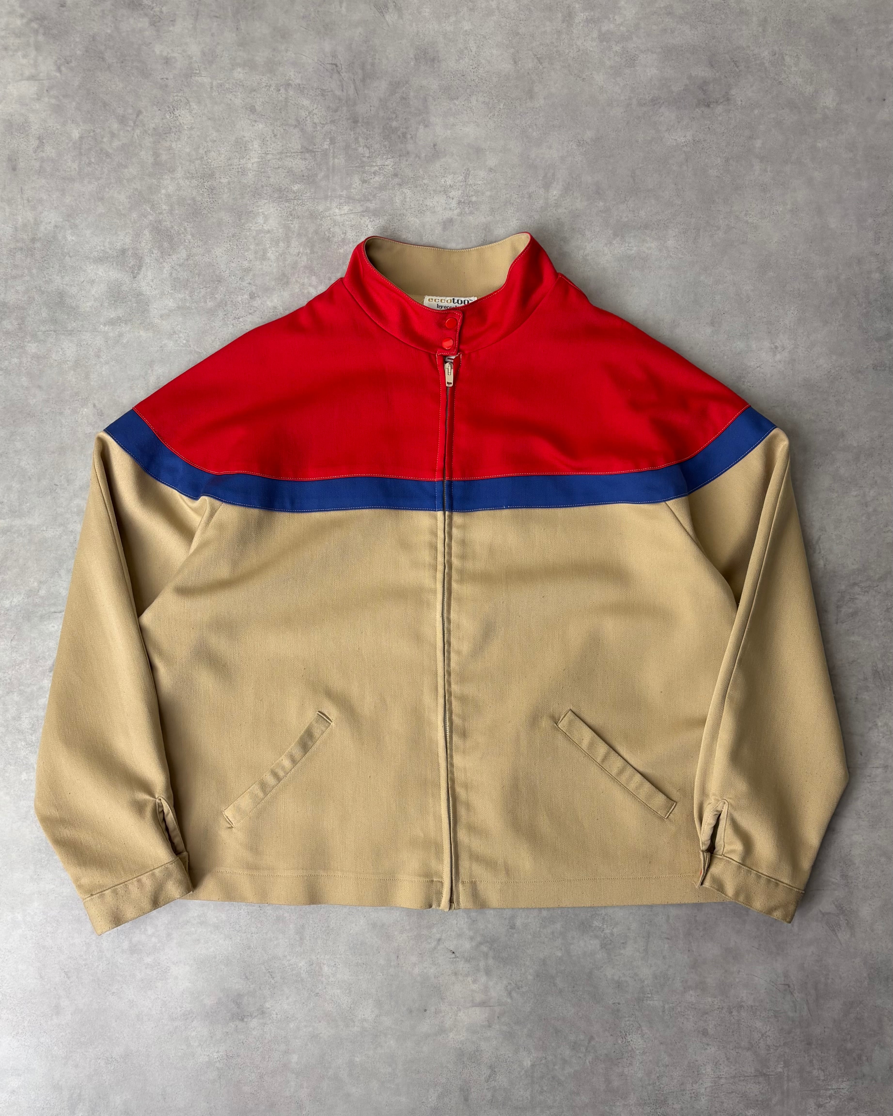 80s ecco too 3tone Cup-Shoulder Jacket