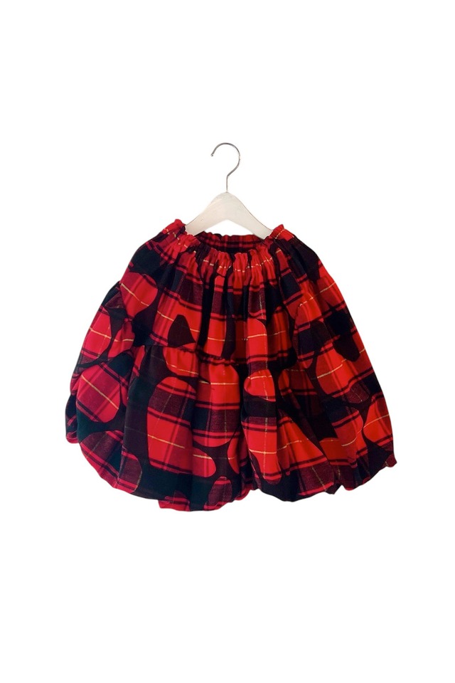 FORMED CHECK BALLOON SKIRT / LL