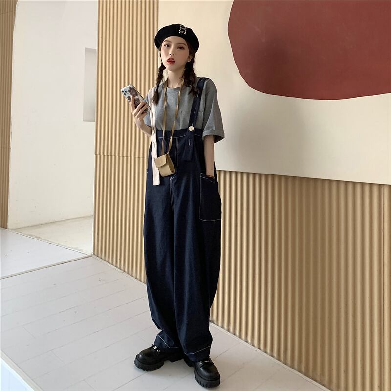 スタイルスタンダードカジュアルジーンズ サマールーズパンツ 薄手オーバーオール レトロ 夏物 モンロー41988914626