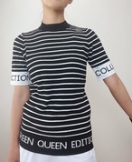 GQ border summer knit（Black / White）