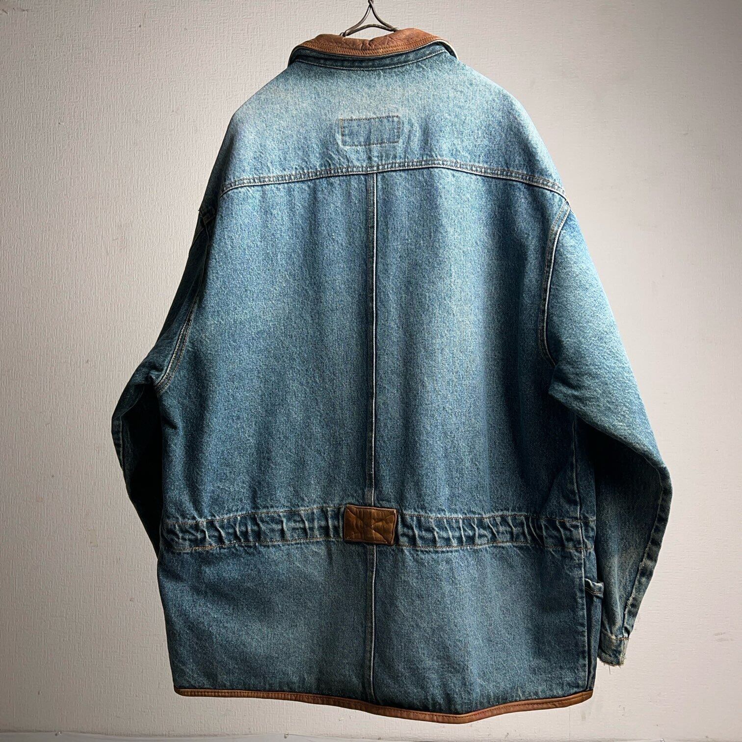 80's~90's Eddie Bauer Denim×Leather Jacket 80年代 90年代 エディ