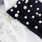 Sweet Pearl-Detail Velvet Socks (ME216)