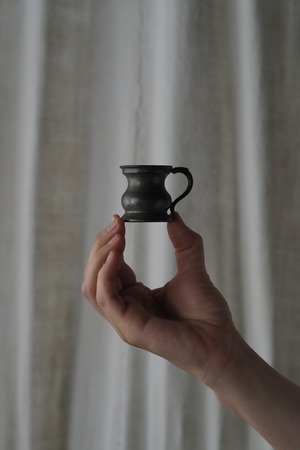 ピューター計量カップ No.1-antique pewter measuring cup