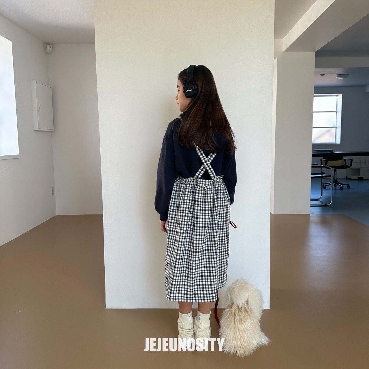 【jejeunosity】ランダムチェックエプロンドレス  JUNIORサイズ 130〜140cm 240215je - 4