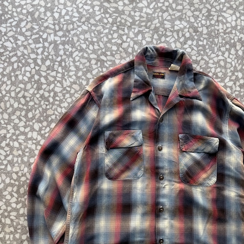 SUGAR CANE / ombre rayon shirt sizeM-L相当