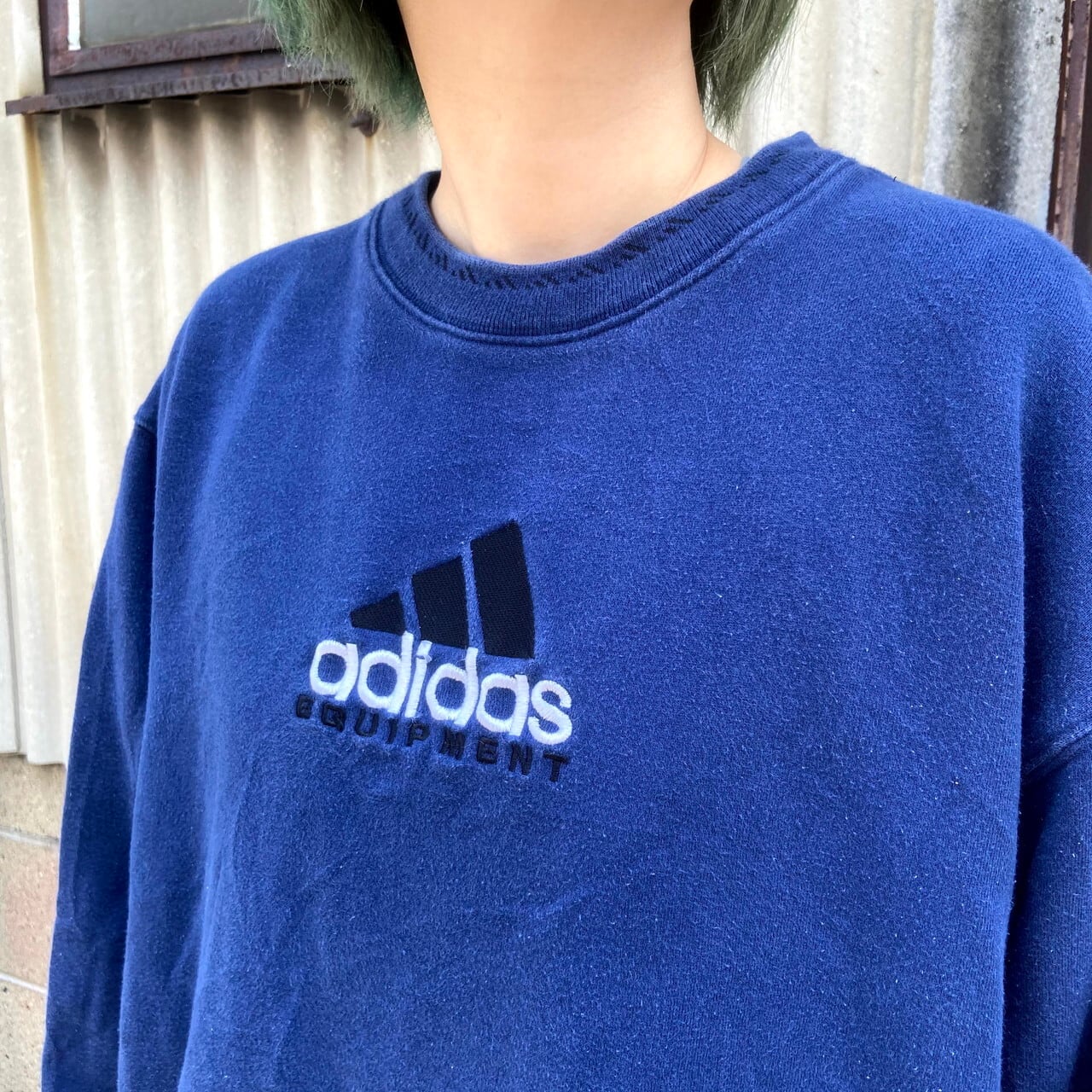 adidas equipment  ハーフジップ　L相当　スウェット