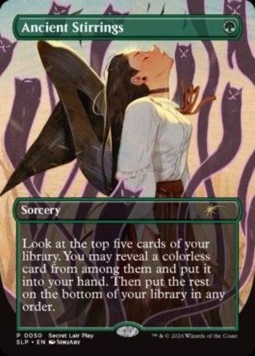 MTG《古きものの活性/Ancient Stirrings(SLP)》英語 Foil ボーダーレス