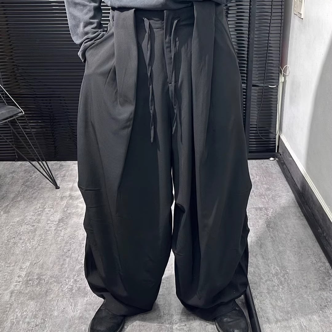 ドローストリングルーズワイドパンツ 2color MPA0156