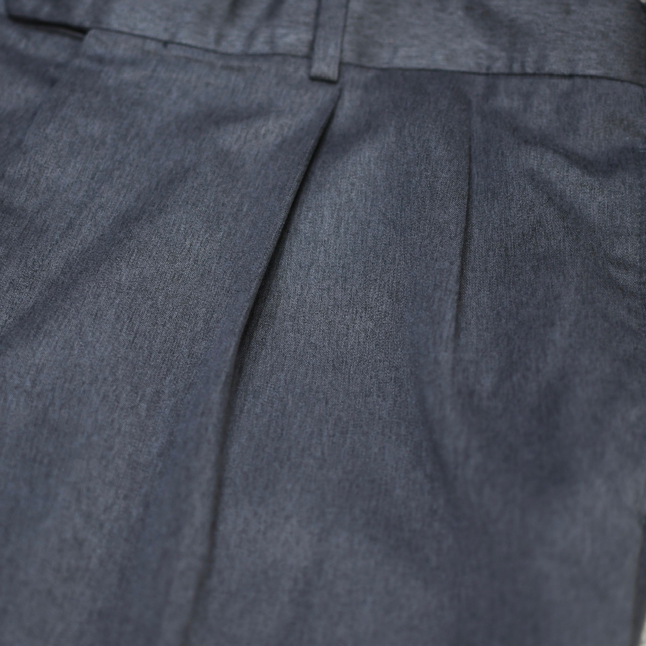 SAVANE "杢調" 2tuck slacks gray