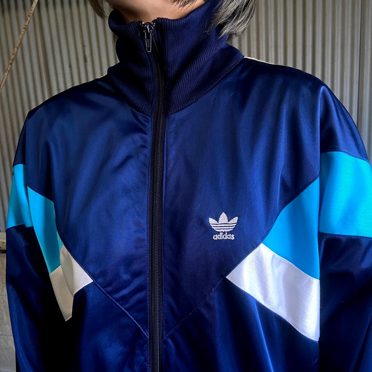 【新品タグ付】adidas/トラックジャケット/希少ホワイト/フロッキーロゴ/L