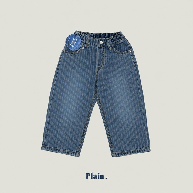 【取寄】plain｜jacquard denim pants｜ジャカードデニムパンツ｜XS-XL｜kids｜26 autumn