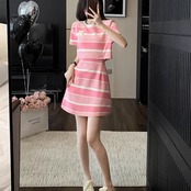 Elegant Striped Dress 5077