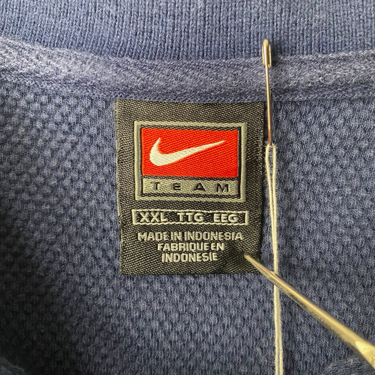 90s NIKE TEAM ポロシャツ 刺繍ロゴ 古着 鹿の子 ナイキ 半袖 ワン