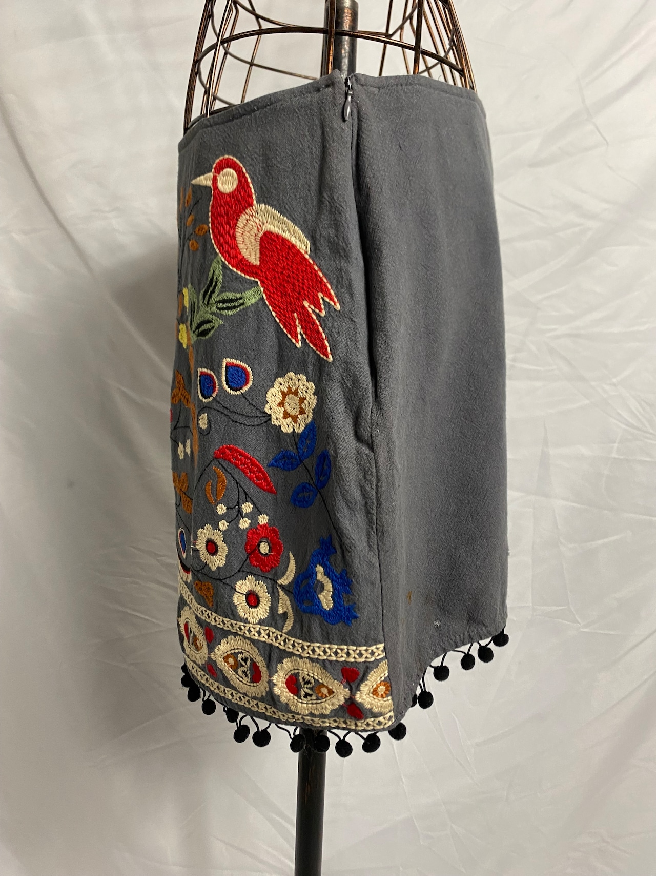 Embroidery mini skirt