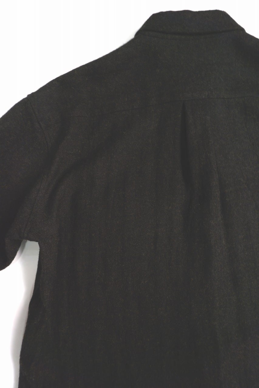 Linen Wool Herringbone L/S Shirt