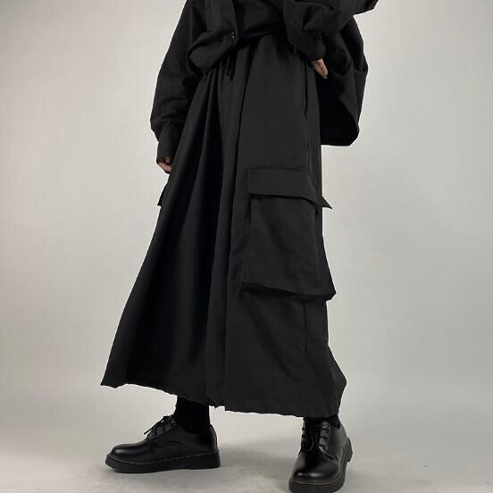 新生活 春新作 レディース ボトムス ワイドパンツ 九分丈 ズボン 暗黒系