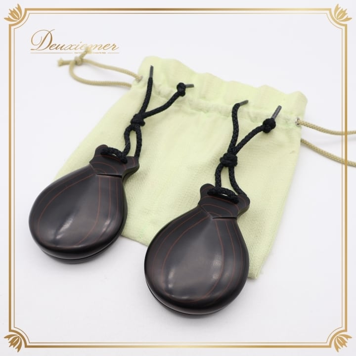 フラメンコ パリージョ カスタネット HERNANDEZ ブラック系 黒 小物