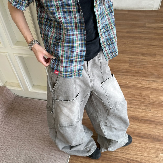 big pocket wide pants　ビックポケットワイドパンツ　J1998