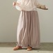 2色／裾ドロストリボンワイドパンツ ・11380