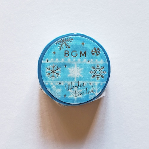 BGM　マスキングテープ　雪の刺繍　雪の結晶