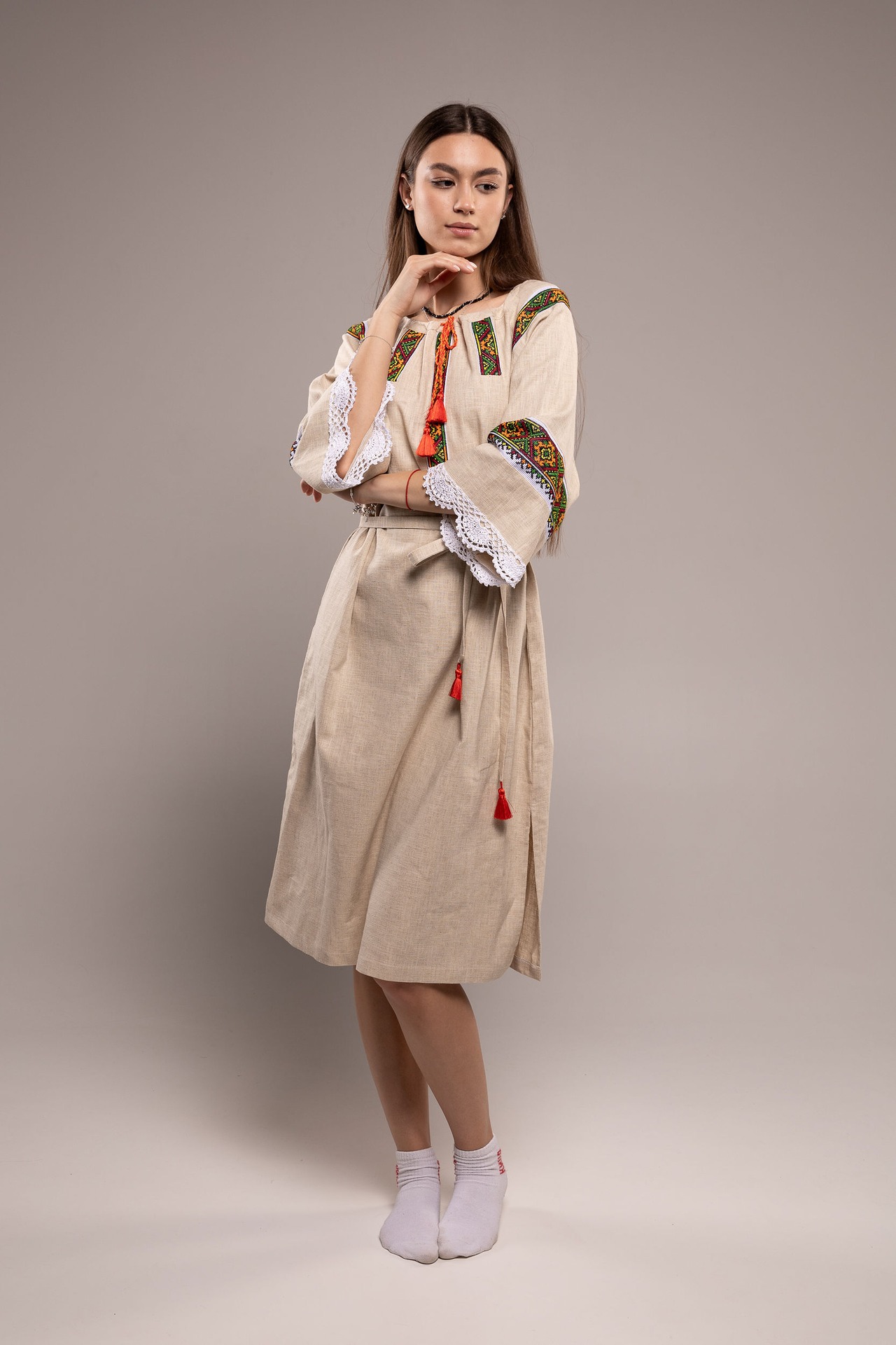 ウクライナ刺繍ヴィシヴァンカ　手刺繍　レディース・フリーサイズ - 3