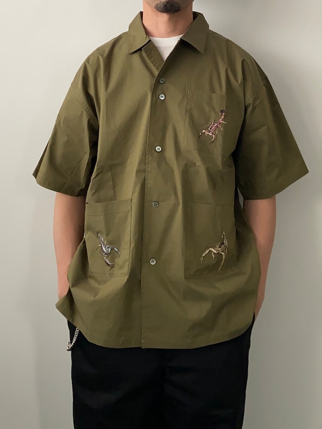 TENBOX / SCORPION BOYS SHIRT / OLIVE GREEN