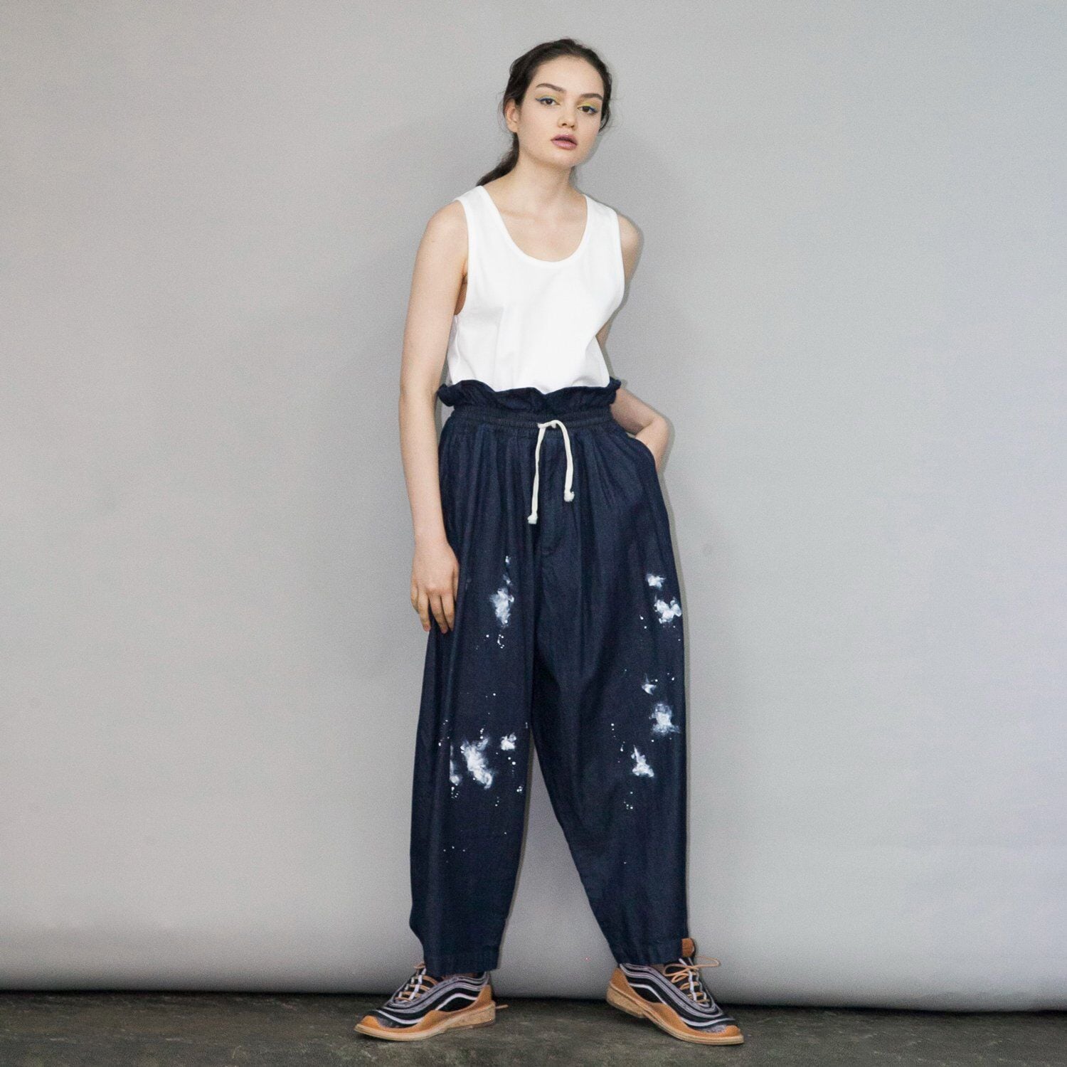 パンツ mybeautifullandlet DENIM WIDE EASY PANTS my beautiful landlet 8oz DENIM WIDE EASY PANTS (INDIGO / ONE WASH