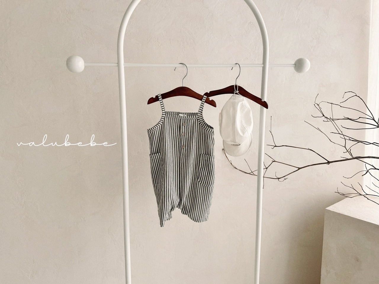 【valu bebe】フロントボタンキャミロンパース  70〜80cm - 12