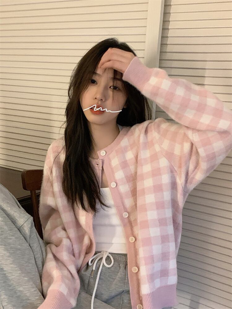 ニットカーディガンオータムトップス コート ロング レッド 秋物 モンロー3994189383