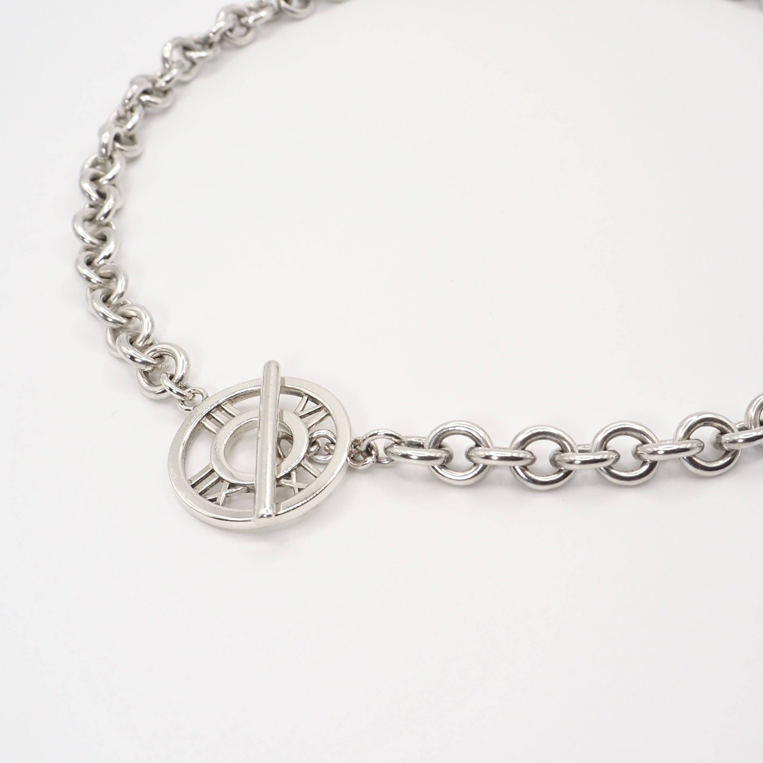 美品 ティファニー アトラス サークル ネックレス シルバー925 Tiffany&Co. アトラスサークルネックレス シルバー925 ティファニー