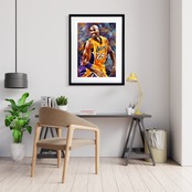 Kobe Bryant Ⅱ｜レイカーズの伝説を描くモダンポップアートポスター｜情熱と美学が共鳴するスタイリッシュなインテリアアートA4ポスター