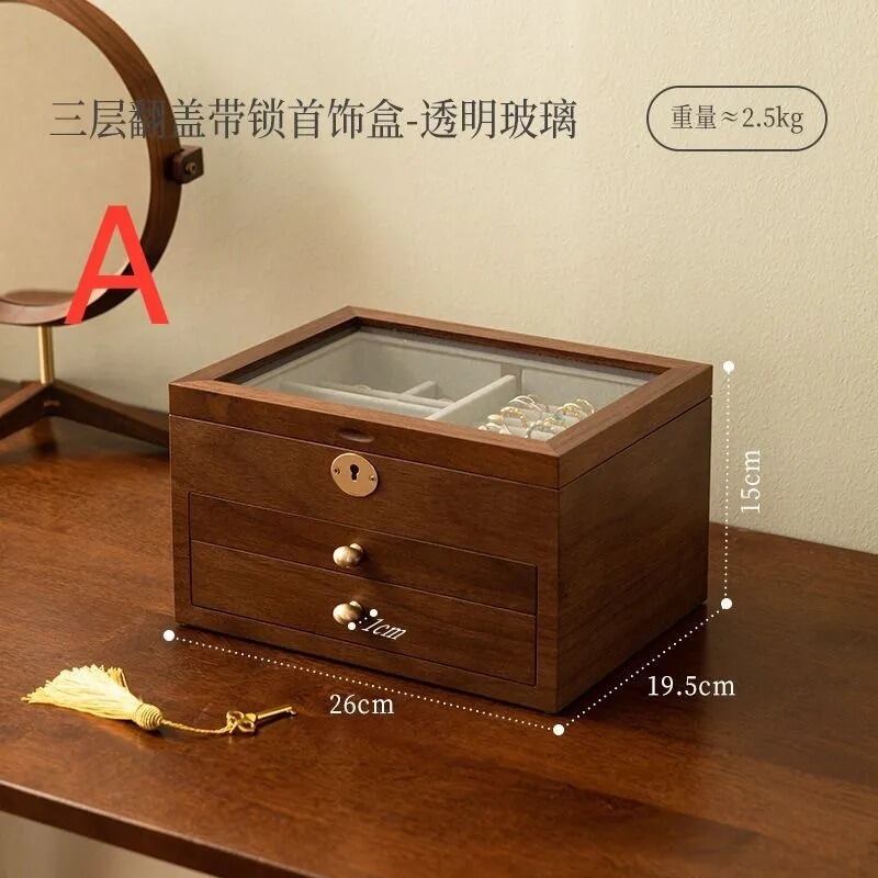 ジュエリーボックス 収納ボックス 木製 ハンドジュエリーポータブル