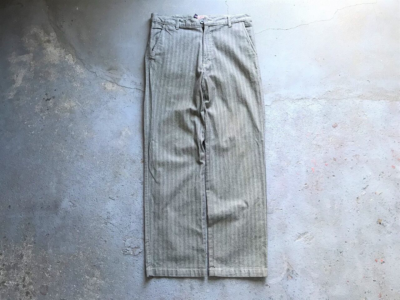 90s XLARGE striped work pants MADE IN USA