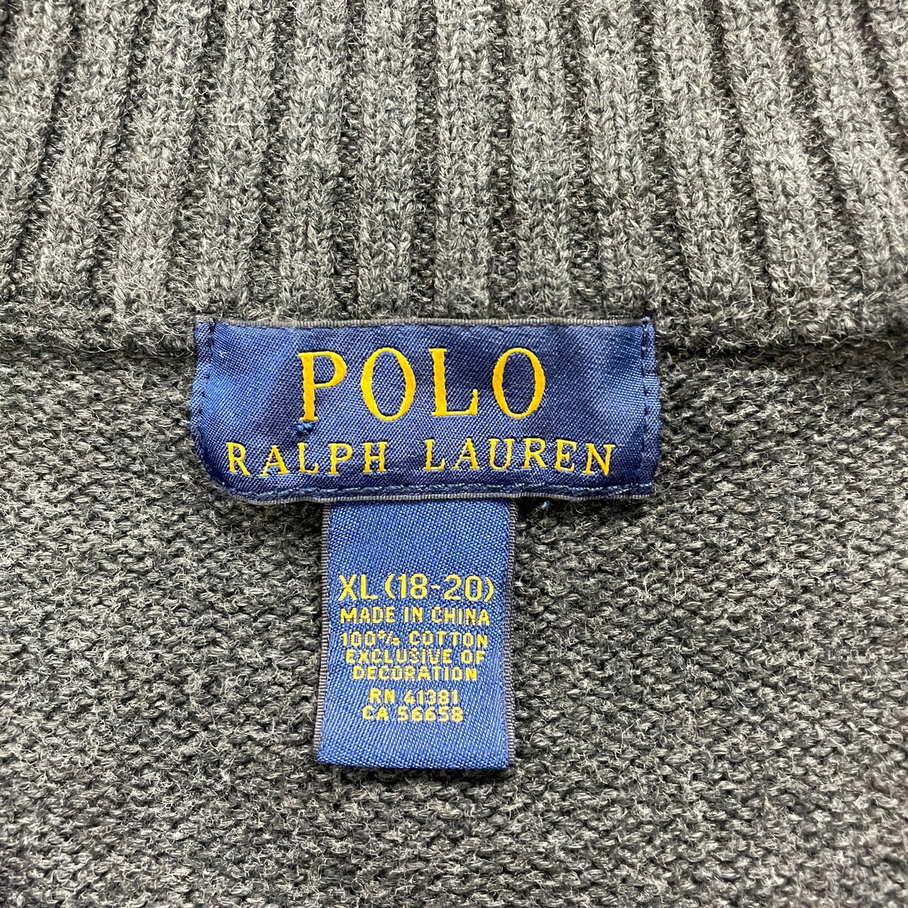 POLO RALPH LAUREN SPORT ラルフローレン フルジップ コットンニット  