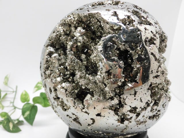 直径約15cm 6.9kg 【送料無料】【高品質】南米ペルー産特大パイライト丸玉